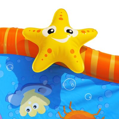 Image showing 7 th Banzai Jr. Sprinkle Friends Outdoor Water Play Mat, 58 in. x 42 in.