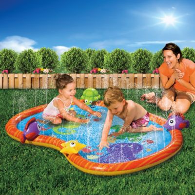 Image showing 8 th Banzai Jr. Sprinkle Friends Outdoor Water Play Mat, 58 in. x 42 in.