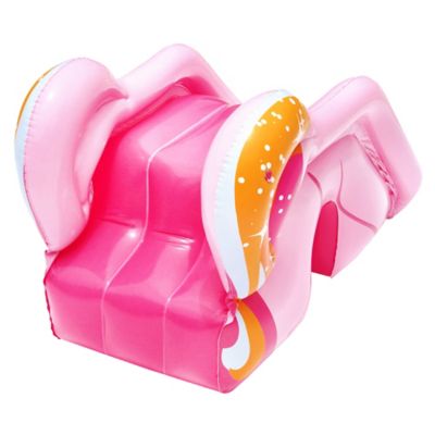 Image showing  78 in. x 60 in. x 32.5 in. Spray 'N Splash Unicorn Round Kiddie Inflatable Water Slide and Pool, 4 pc.
