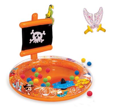 Banzai Pirate Sparkle Play Center Inflatable Ball Pit, 40 in. D x 32 in. H, 20 ct. Balls