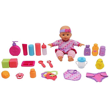Dream Collection Baby Starter Set - Lifelike Baby Doll and Accessories for Realistic Pretend Play, 12"