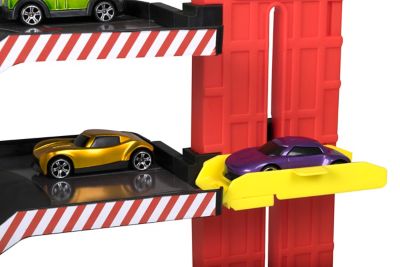 Image showing  City Park and Drive Garage Playset, Includes 5 Realistic Die-Cast Cars