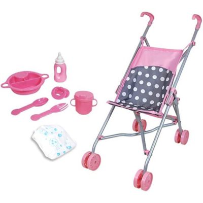 Image showing  5 pc. Baby Doll Deluxe Nursery Playset with 8 Accessories