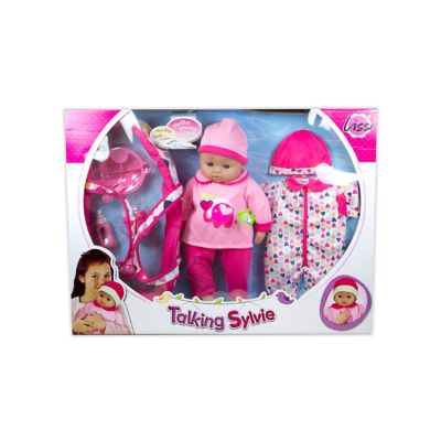 Image showing  16 in. Talking Sylvie Baby Doll with Accessories
