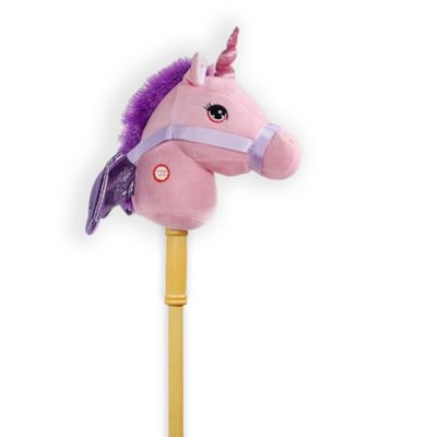 Image showing  28 in. Giddy-Up Fantasy Unicorn Ride-On Toy, Pink