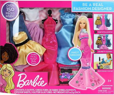 Image showing 6 th Barbie Be a Fashion Designer Dress Up Toy Kit, 5 Dresses