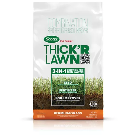 Scotts 40 lb 4 000 sq ft Turf Builder THICK'R PEWN Bermudagrass Fertilizers