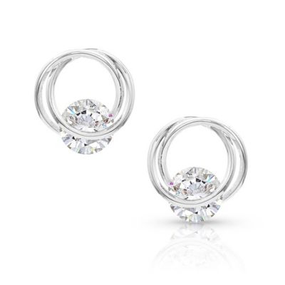 Montana Silversmiths Twisted Tension Earrings, Silver