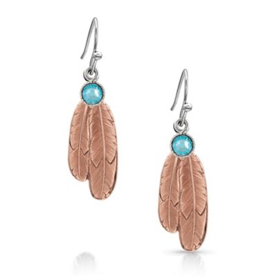 Montana Silversmiths Prairie Dancer Dangle Earrings, Rose Gold