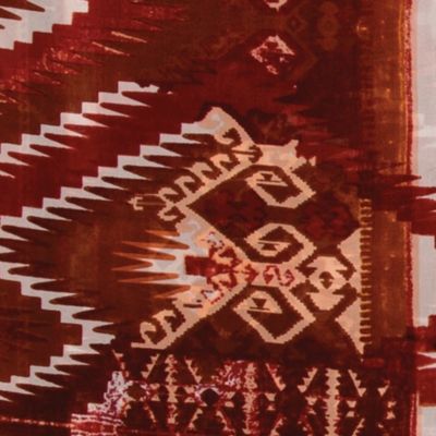 Image showing  Unisex #3 Aztec Wild Rag Scarf, Brown/White