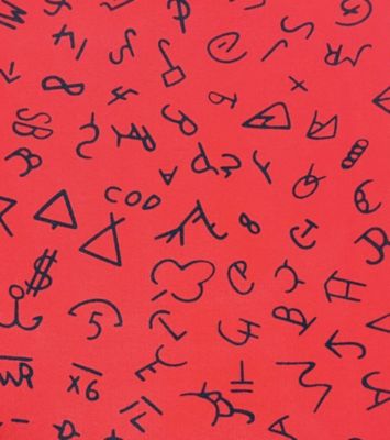 Image showing  Unisex Wild Rag Silk Scarf, Extra Large, Red