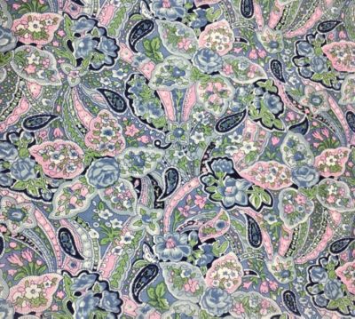 Image showing  Unisex Paisley Frontier Calico Scarf, Blue