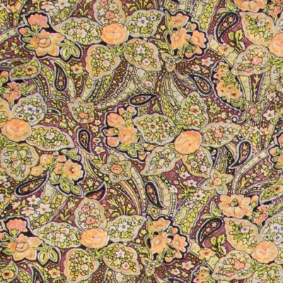 Wyoming Traders Unisex Paisley Frontier Calico Wild Rag Silk Scarf, Green