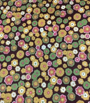 Image showing  Unisex Flowers Frontier Calico Wild Rag Scarf, Red