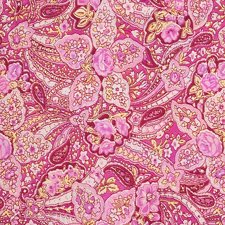 Wyoming Traders Pink Paisley Frontier Calico Wild Rag Scarf, Extra Large
