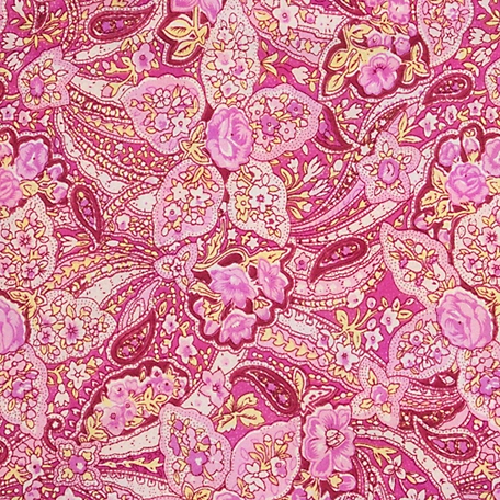 Wyoming Traders Pink Paisley Frontier Calico Wild Rag Scarf, Extra Large