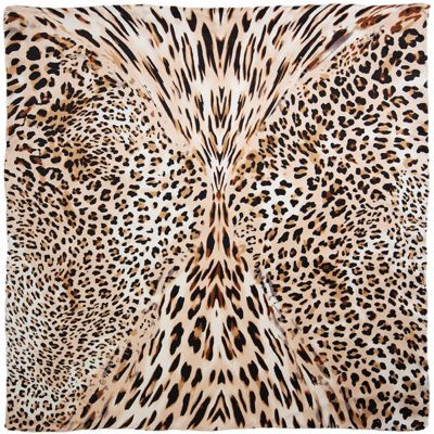 Wyoming Traders Unisex #5 Leopard Charmeuse Silk Scarf
