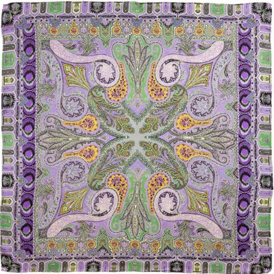 Wyoming Traders Unisex #3 Lace Charmeuse Silk Scarf, Extra Large, Lilac