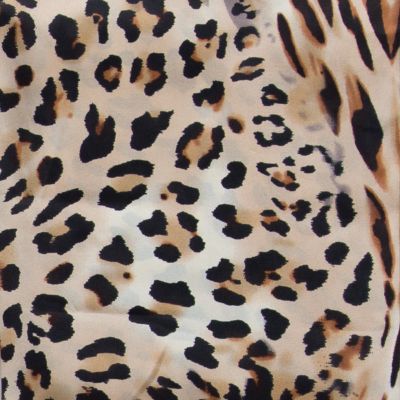 Image showing  Unisex #5 Leopard Charmeuse Scarf, Extra Large