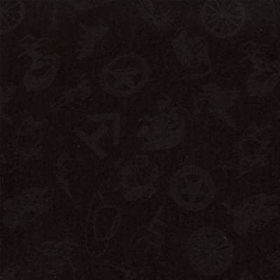 Image showing  Unisex Cowboy Logo Jacquard Silk Scarf, Black