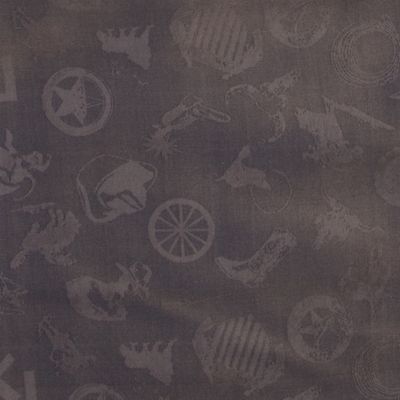 Wyoming Traders Unisex Cowboy Logo Scarf, Charcoal