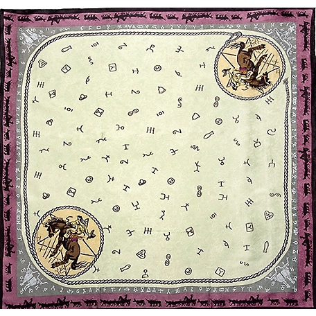 Wyoming Traders Beige Brand Limited Edition Silk Scarf