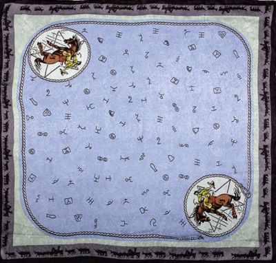 Wyoming Traders Unisex Limited Edition Silk Scarf, Slate Blue