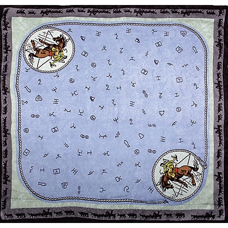 Wyoming Traders Brand Slate Blue Limited Edition Silk Scarf
