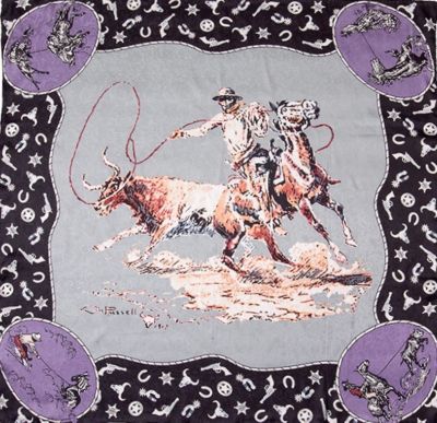 Wyoming Traders Moss Limited Edition CM Russell Silk Scarf