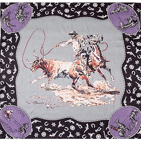 Wyoming Traders Moss Limited Edition CM Russell Silk Scarf