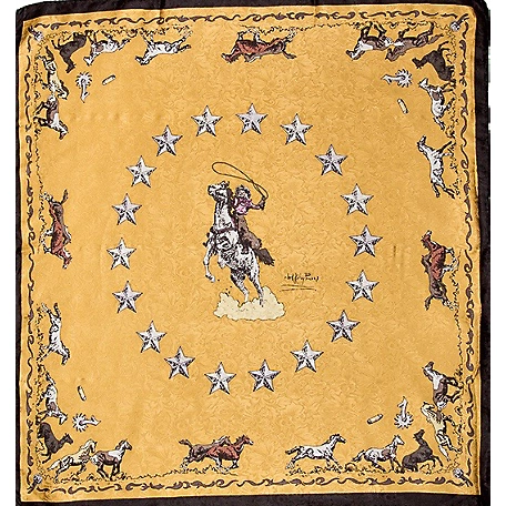Wyoming Traders Mustang Tan Limited Edition Silk Scarf