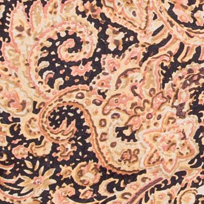 Wyoming Traders Gold/Black Paisley Silk Scarf