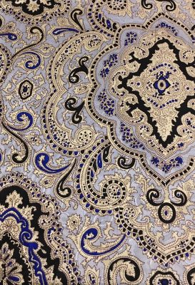 Wyoming Traders Unisex Paisley Scarf, Ivory/Gold