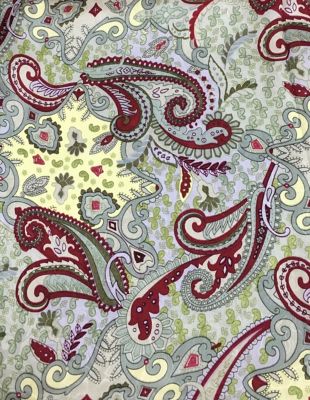 Wyoming Traders Unisex Mint Madness Paisley Silk Scarf