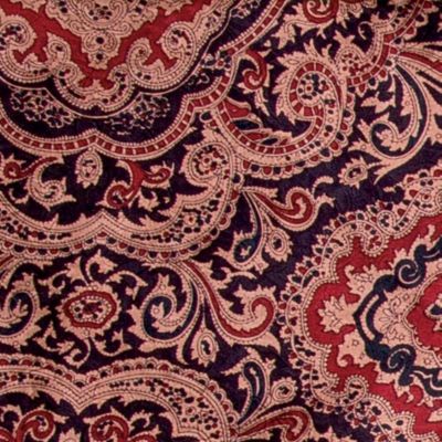 Image showing  Unisex Paisley Scarf, Plum/Maroon