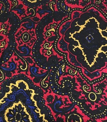 Wyoming Traders Unisex Paisley Silk Scarf, Red/Yellow