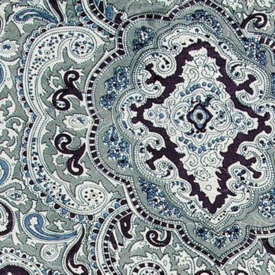 Image showing  Unisex Paisley Scarf, Silver/Black