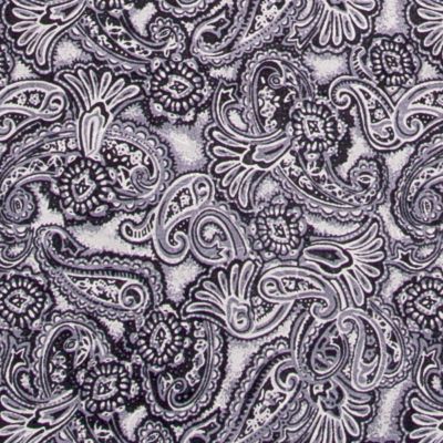 Wyoming Traders Unisex Paisley Silk Scarf, Silver/Smoke