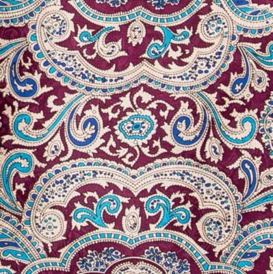 Image showing  Unisex Paisley Silk Scarf, Extra Large, Red/Gold