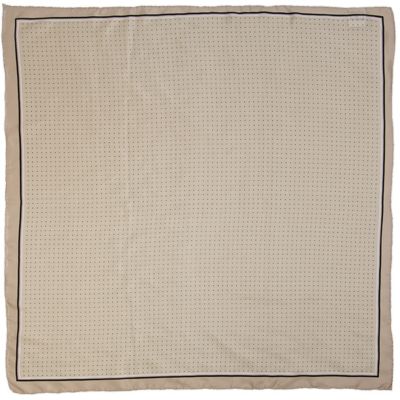 Wyoming Traders Unisex Cowboy Polka Dot Silk Scarf, Sand