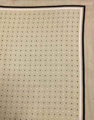 Image showing  Unisex Cowboy Polka Dot Silk Scarf, Sand