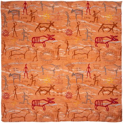 Wyoming Traders Unisex #3 Southwest Silk Scarf, Rust
