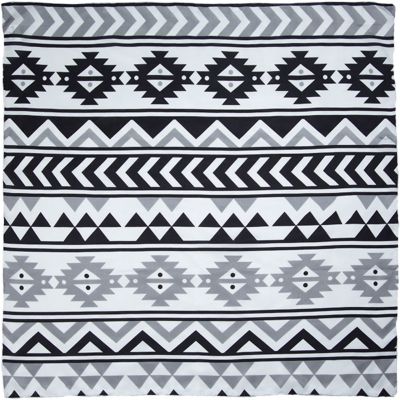 Wyoming Traders Unisex #7 Southwest Scarf, Black/White