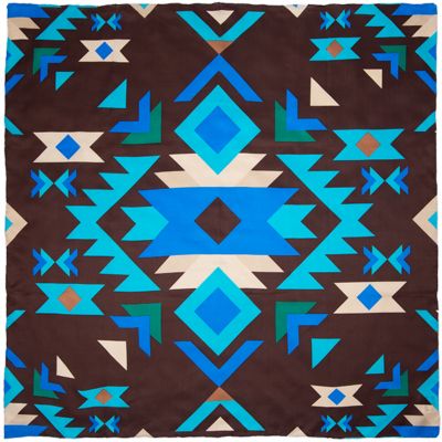 Wyoming Traders #9 Brown/Blue Southwest Scarf