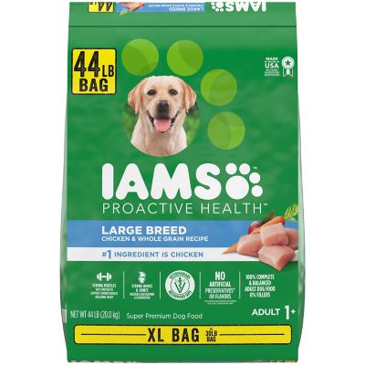 Iams PROACTIVE HEALTH Adult Large Breed Dry Dog Food with Real Chicken, 44 lb. Bag My Dog's an Iams Dog
