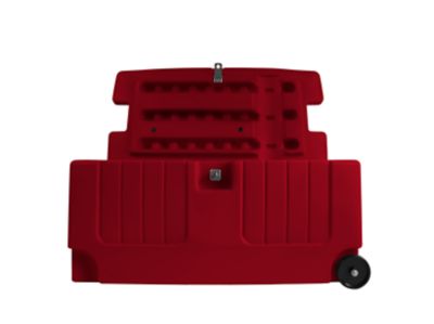 Image showing  Tack Trunk with Wheel Assembly, Red
