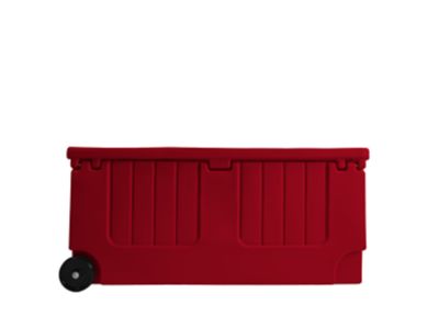 Image showing  Tack Trunk with Wheel Assembly, Red