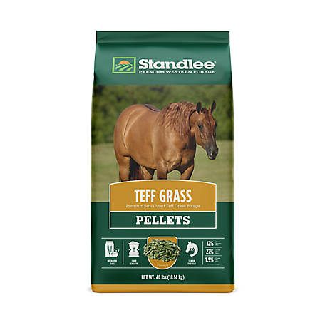 Standlee Premium Western Forage Teff Grass Hay Pellet Horse Feed, 40 lb.