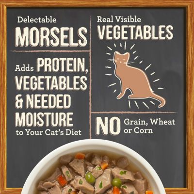 Image showing 5 th Merrick Purrfect Bistro Bon Appetits Wet Cat Food Salmon Recipe Morsels in Gravy, 3 oz.