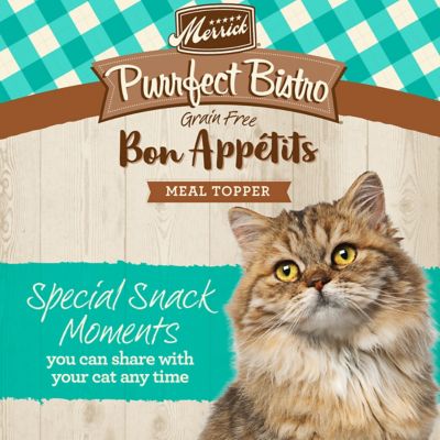Image showing  Purrfect Bistro Bon Appetits Grain Free Salmon Chunks in Gravy Cat Food Topper, 3 oz.